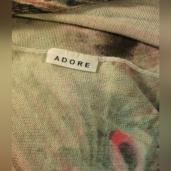 Adore x Anthropologie Colorful Peacock Cardigan Vest - Picture 5 of 6